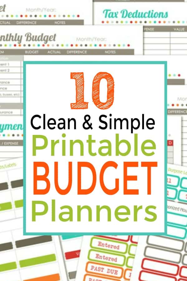 Printable Budget Planner Worksheets